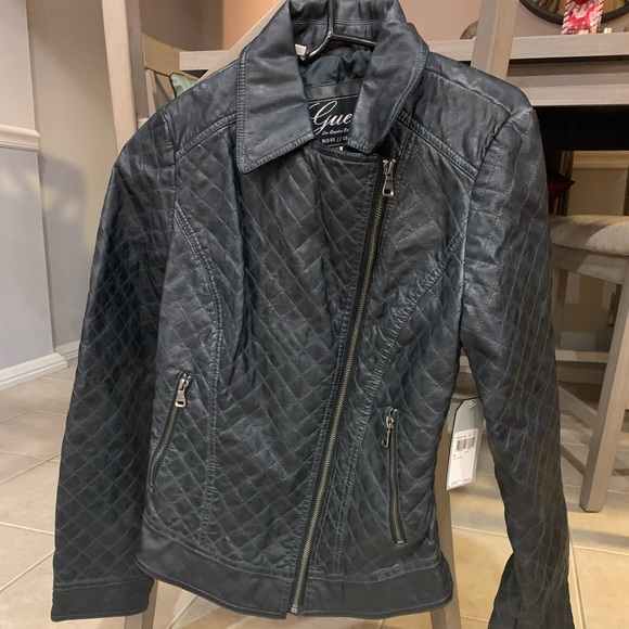 NWT | GUESS LEATHER COAT - Picture 3 of 12